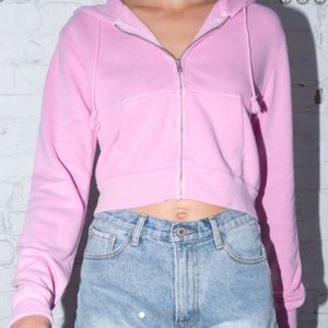 Pink Brandy Melville Crystal Hoodie